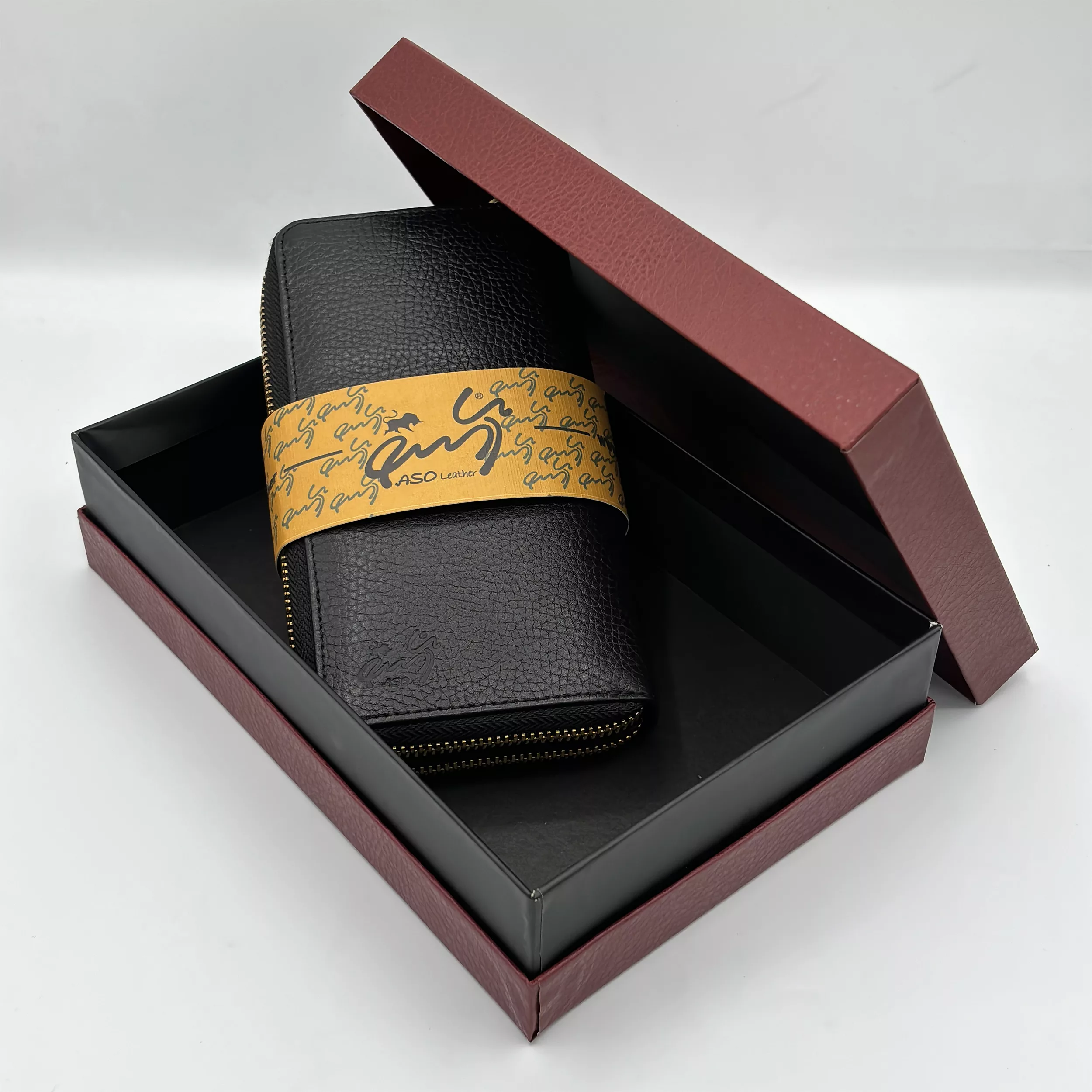 کیف پول چرم آسو مدل فلوتر دوزیپ