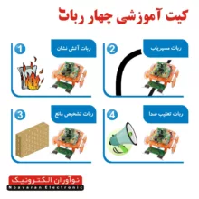 کیت آموزشی چهار ربات نوآوران الکترونیک مدل روبونو2