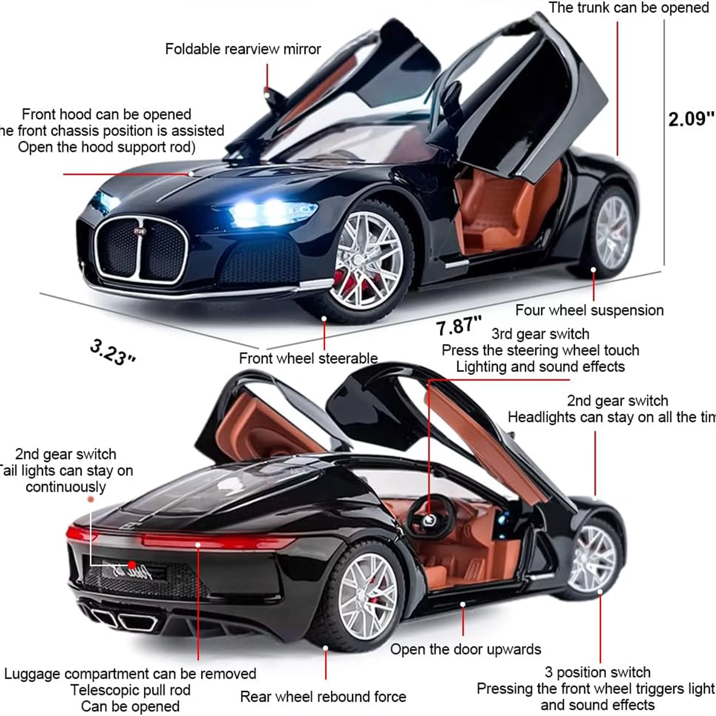 ماکت ماشین مدل بوگاتی آتلانتیک فلزی 1:24