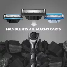 تیغ یدک ژیلت مدل MACH3 CHARCOAL بسته 4 عددی