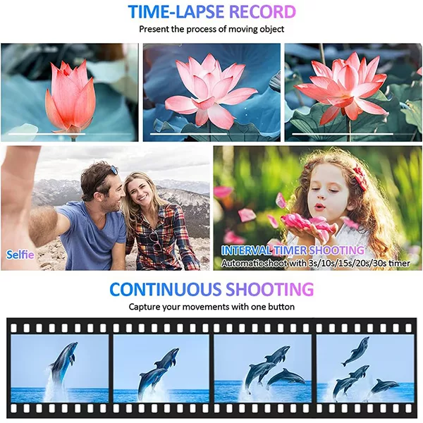 دوربین فیلم برداری مدل 4K 48MP 30FPS 18X-Gold One 666