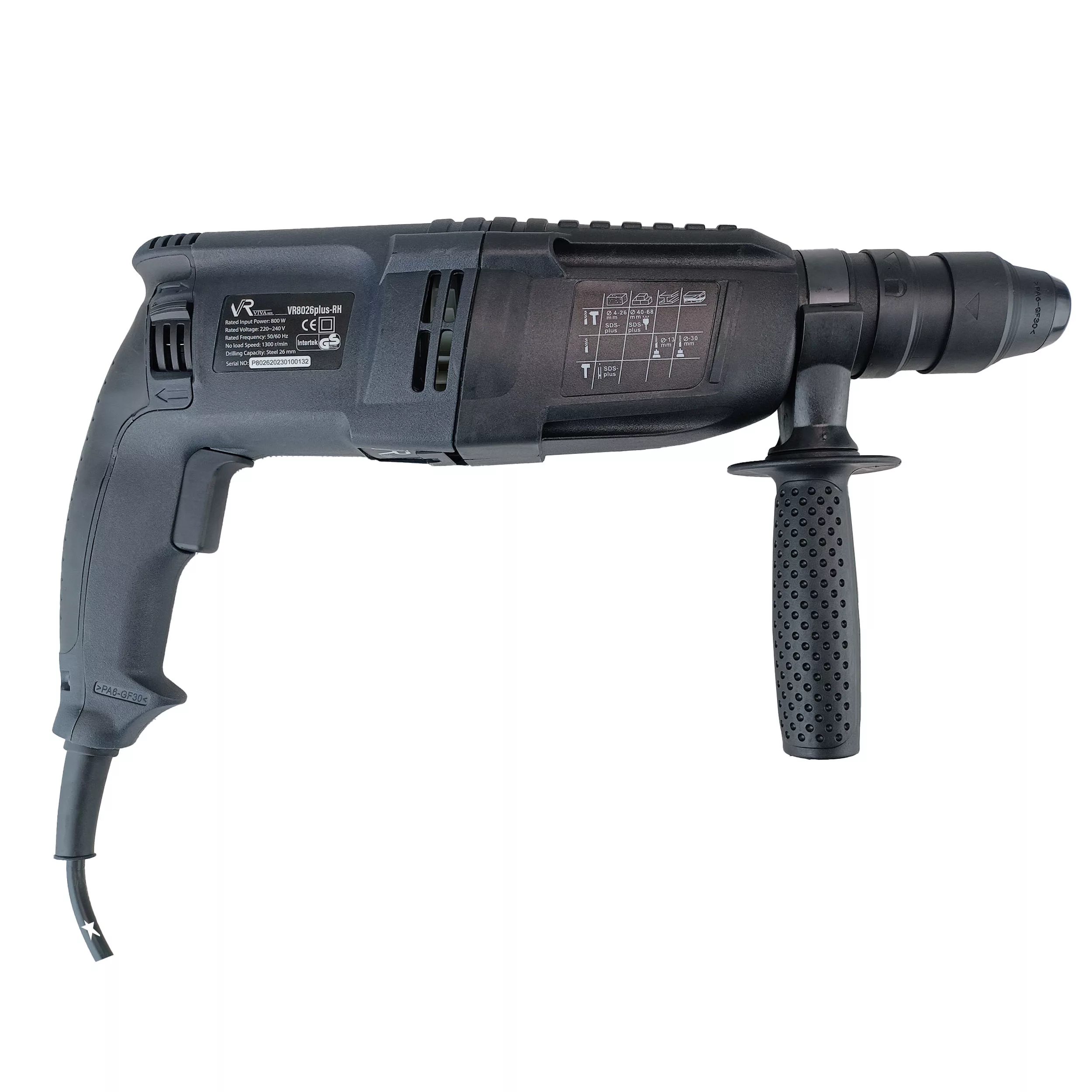 دریل بتن کن ویوارکس مدل VR8026 PLUS-RH مجموعه 10 عددی