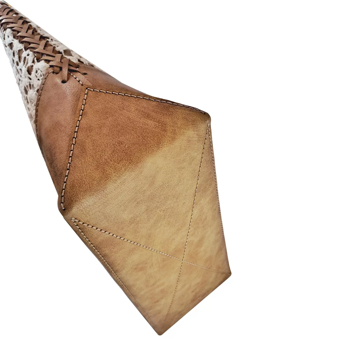 کیف رودوشی زنانه مدل گیپور و چرم