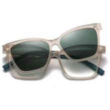 فریم عینک طبی مدل CG7704C690-P265 Polarized Double Switch به همراه کاور آفتابی