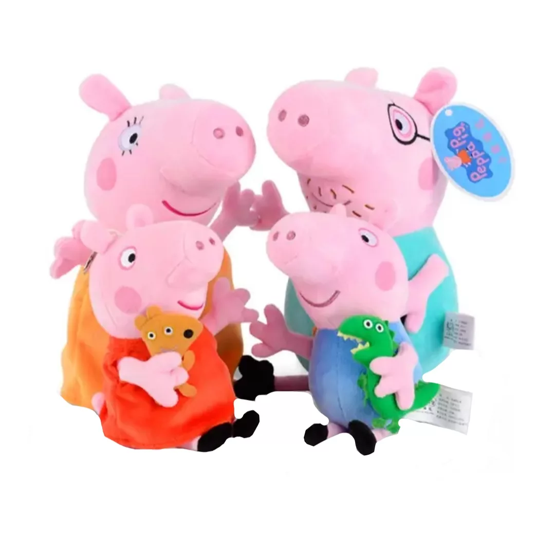 عروسک مدل پپاپیگ طرح peppa Family ارتفاع 50 سانتی متر بسته 4 عددی