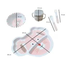ظرف غذا کودک طرح خرگوش  مجموعه 5 عددی