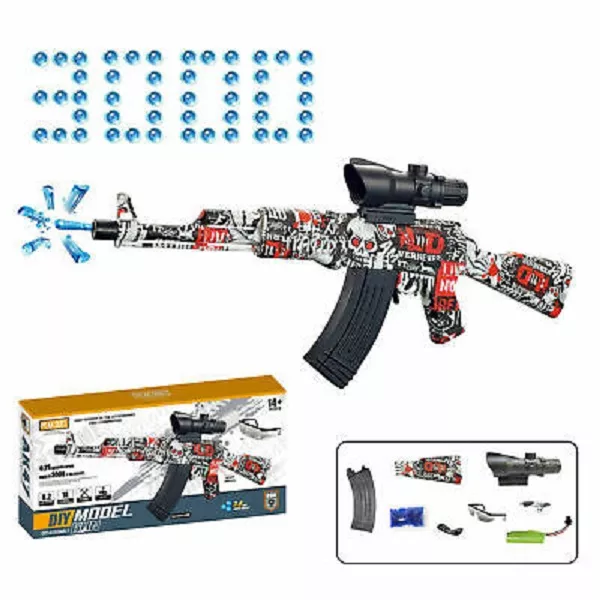 تفنگ بازی مدل کلاشینکف تیر ژله ای AK47