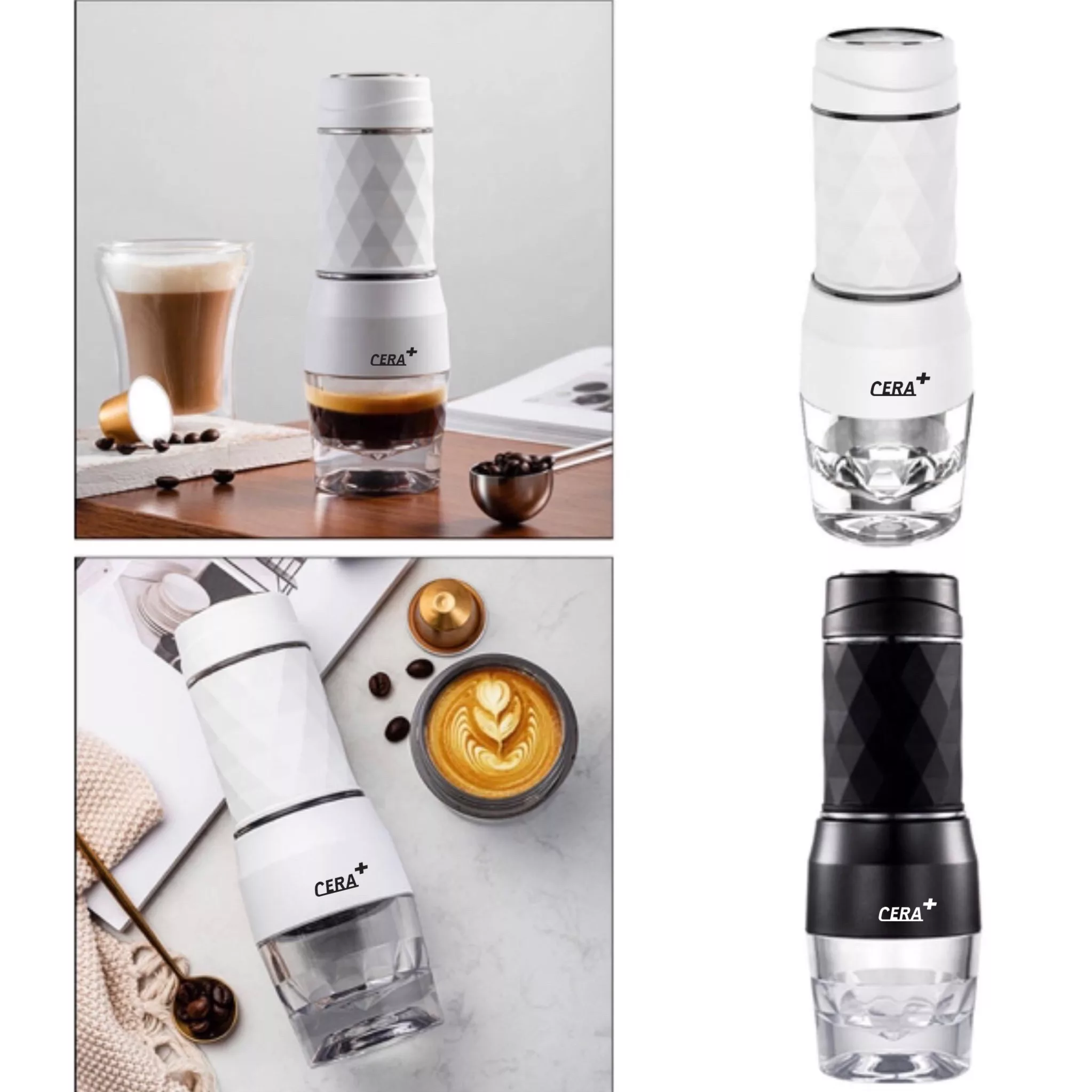 اسپرسوساز سفری سرا پلاس مدل مکانیکی سه در یک