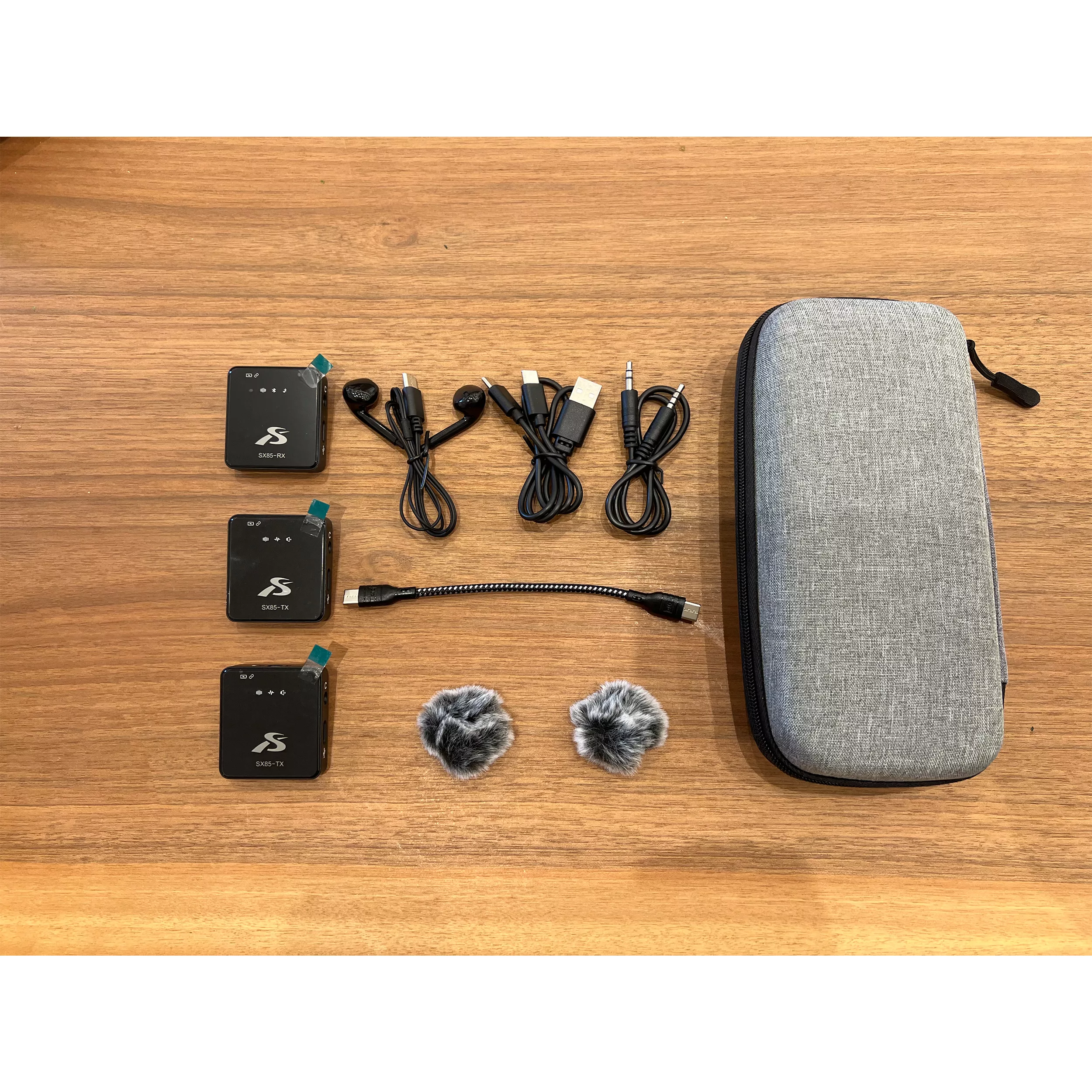 ست میکروفن یقه ای بی سیم مدل SX85 Dual Mic Type-c