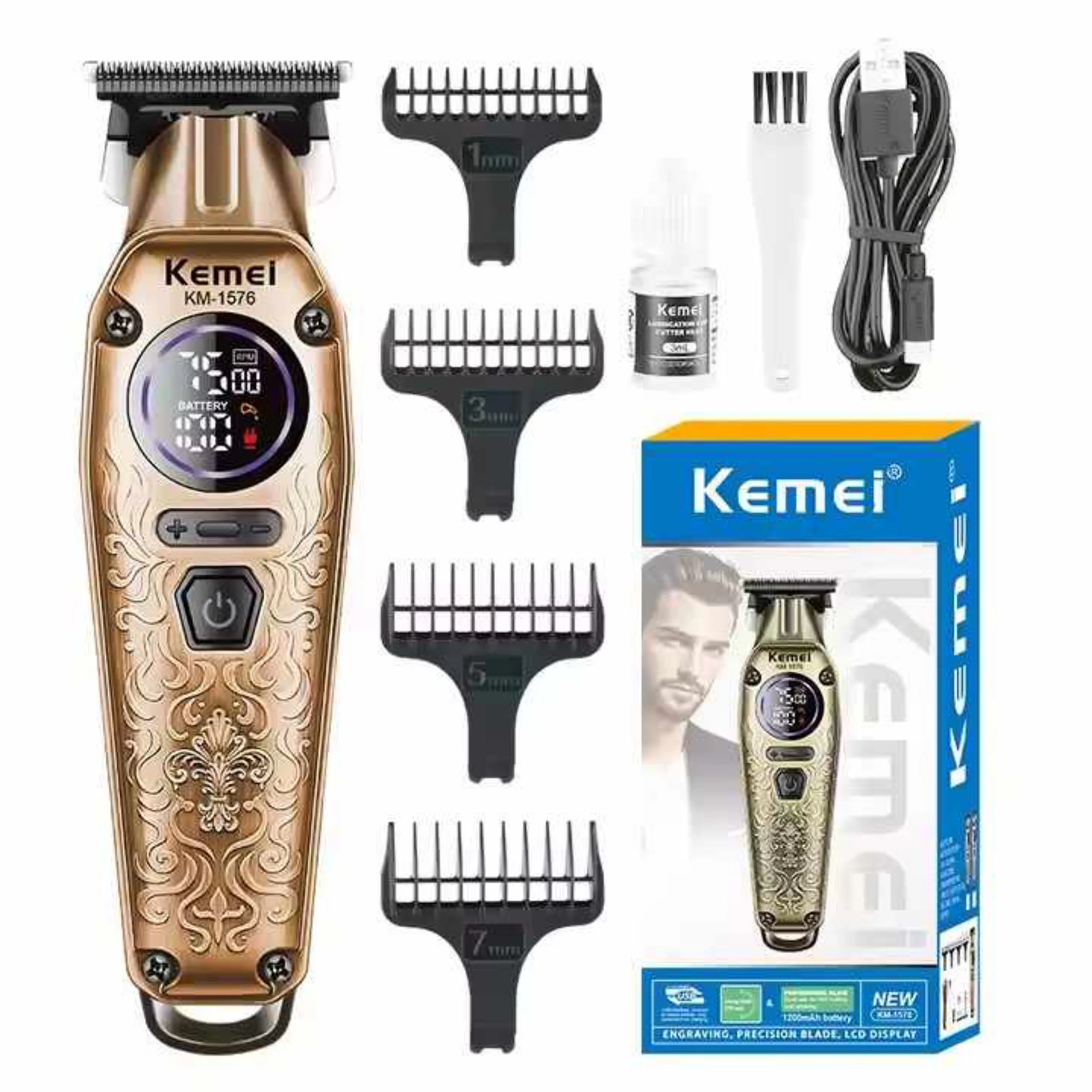 ماشین اصلاح موی سر و صورت شارژی کیمی مدل km-1576