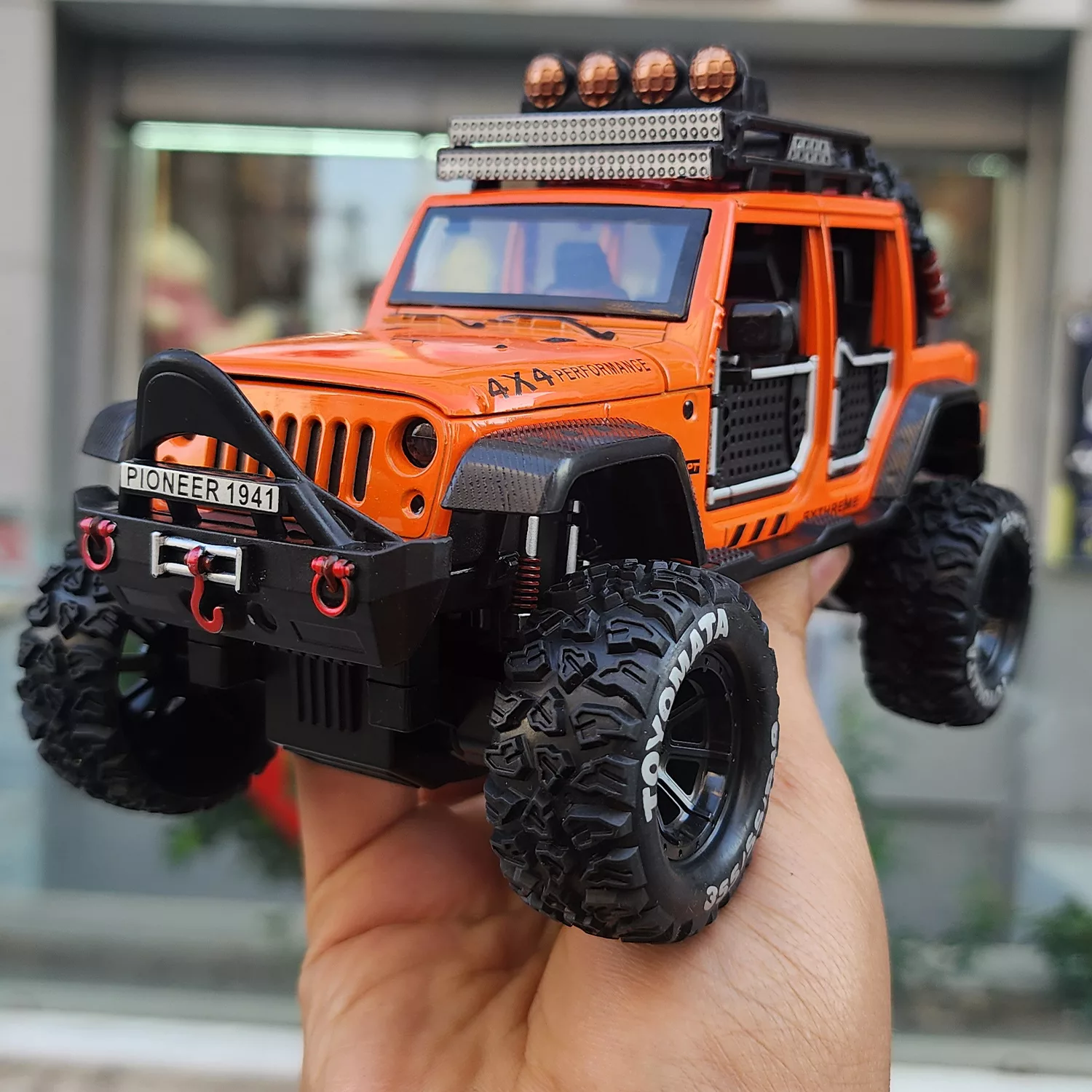 ماشین بازی ناب سل مدل موزیکال چراغ دار Jeep Off Road Wrangle
