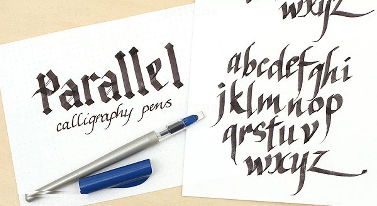 قلم کالیگرافی پایلوت مدل پارالل با نوک نوشتاری 6 میلی متری به همراه بسته دوعددی خودکار پایلوت BPS-GP