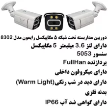 سیستم امنیتی دوربین مداربسته تحت شبکه رایمون مدل IP پنج مگاپیکسل کد IP-5MP-2T-10C-02