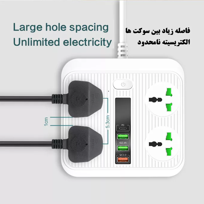 چندراهی برق و محافظ ولتاژ مدل T18