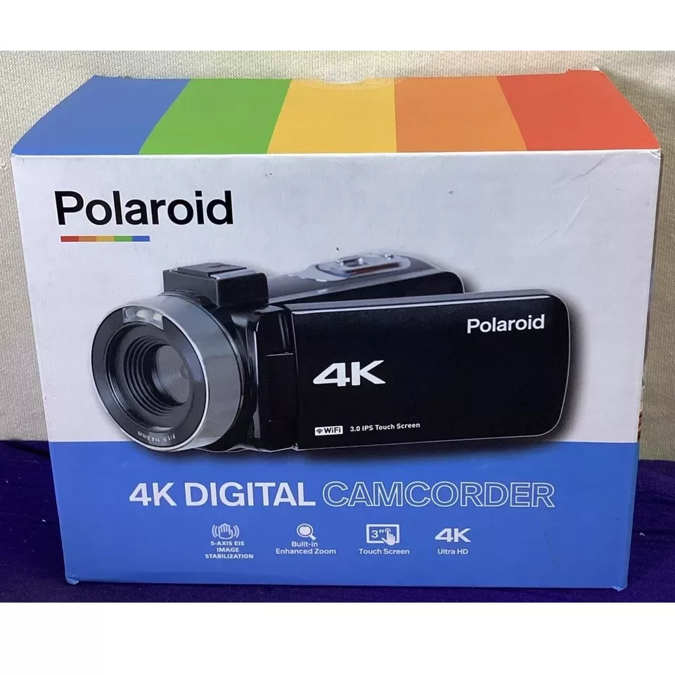 دوربین فیلم برداری پولاروید مدل 4K 18X Zoom Touch Screen