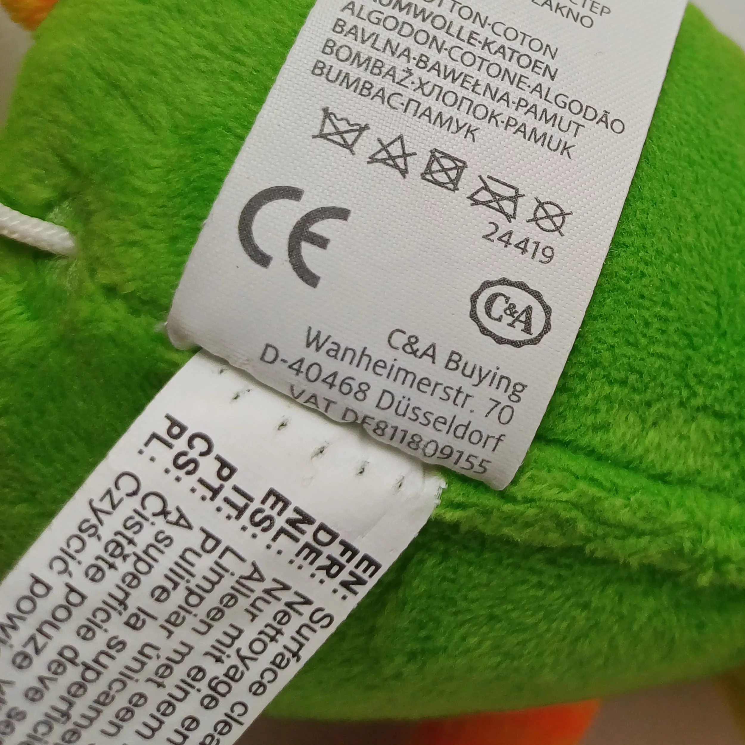 عروسک سی اند ای طرح قورباغه مدل موزیکال ارتفاع 20 سانتیمتر