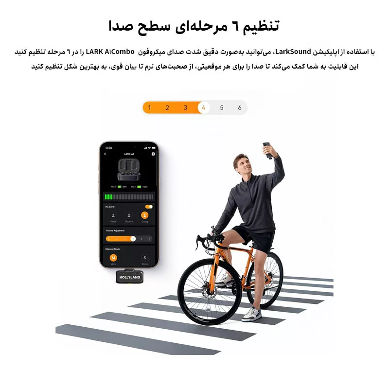 میکروفن بی سیم هالی لند مدل Lark A1 Combo با درگاه USB-C و Lightning