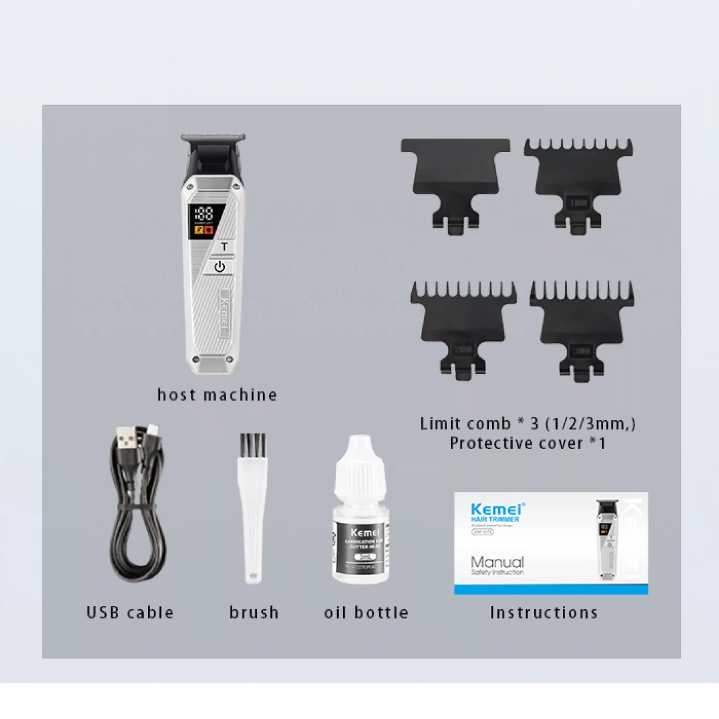 ماشین اصلاح موی سر و صورت شارژی کیمی مدل KM-1679