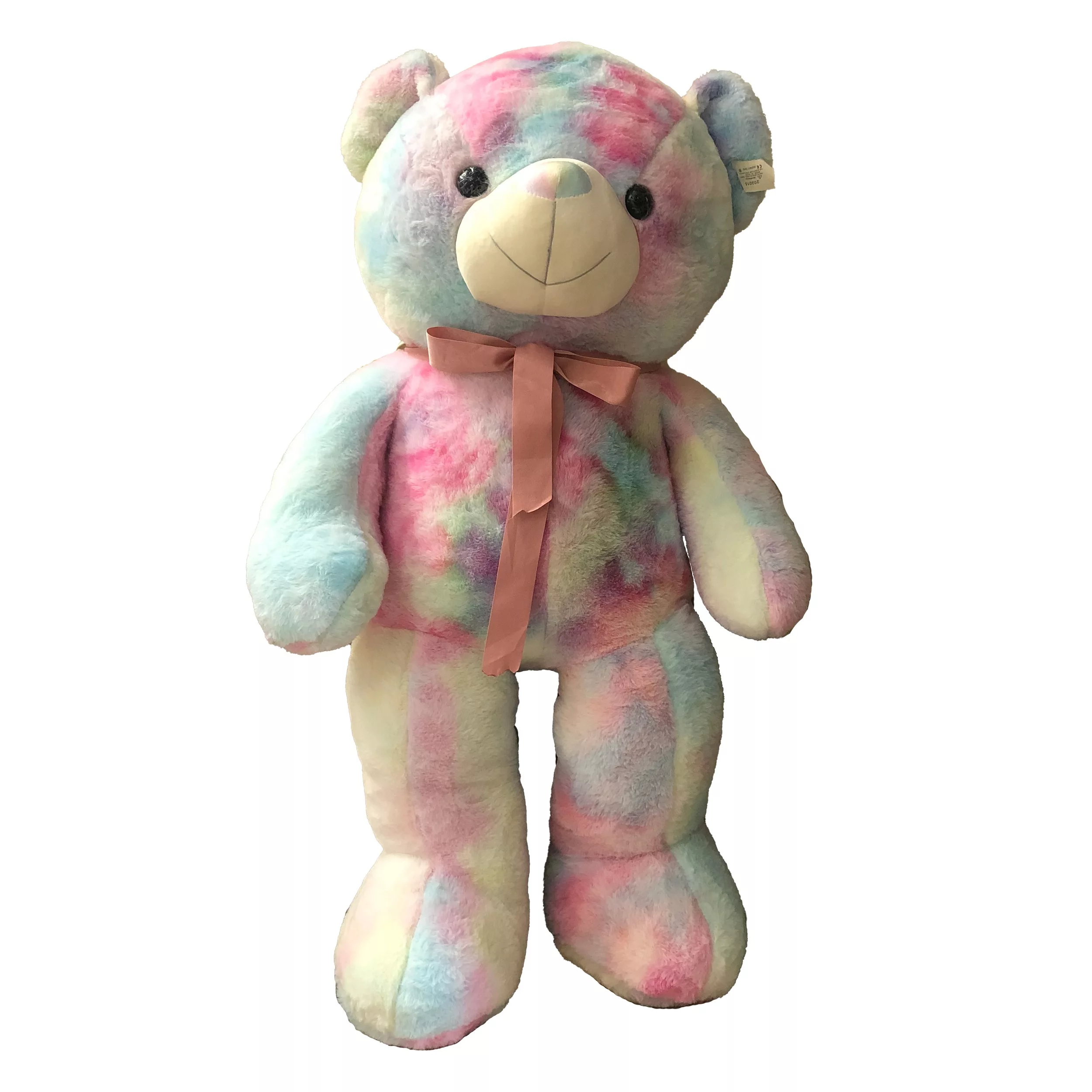 عروسک طرح خرس مدل رنگین کمان ارتفاع 125 سانتی متر
