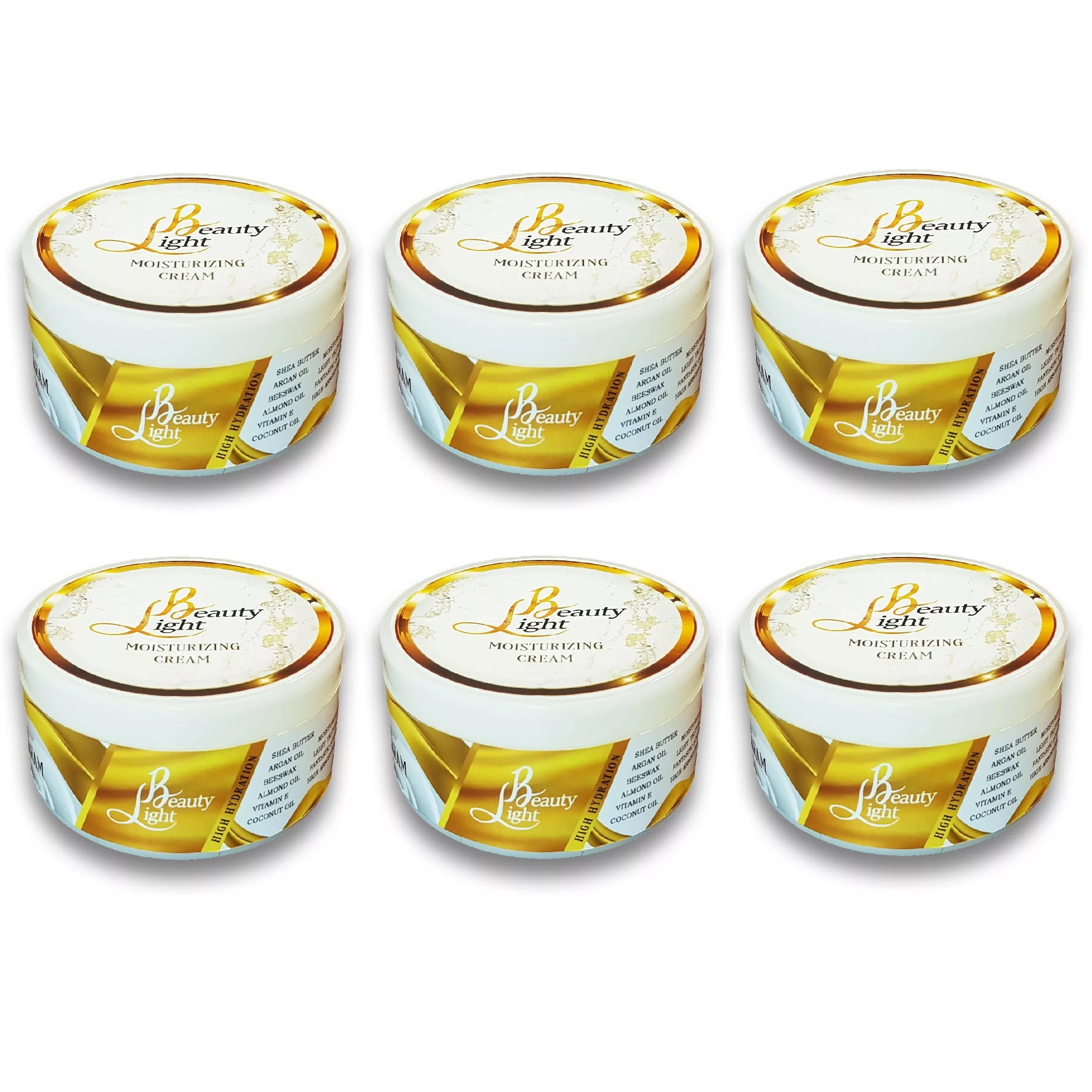 کرم مرطوب کننده و آبرسان لایت بیوتی مدل آرگان شی باتر حجم 200 میلی لیتر مجموعه 6 عددی