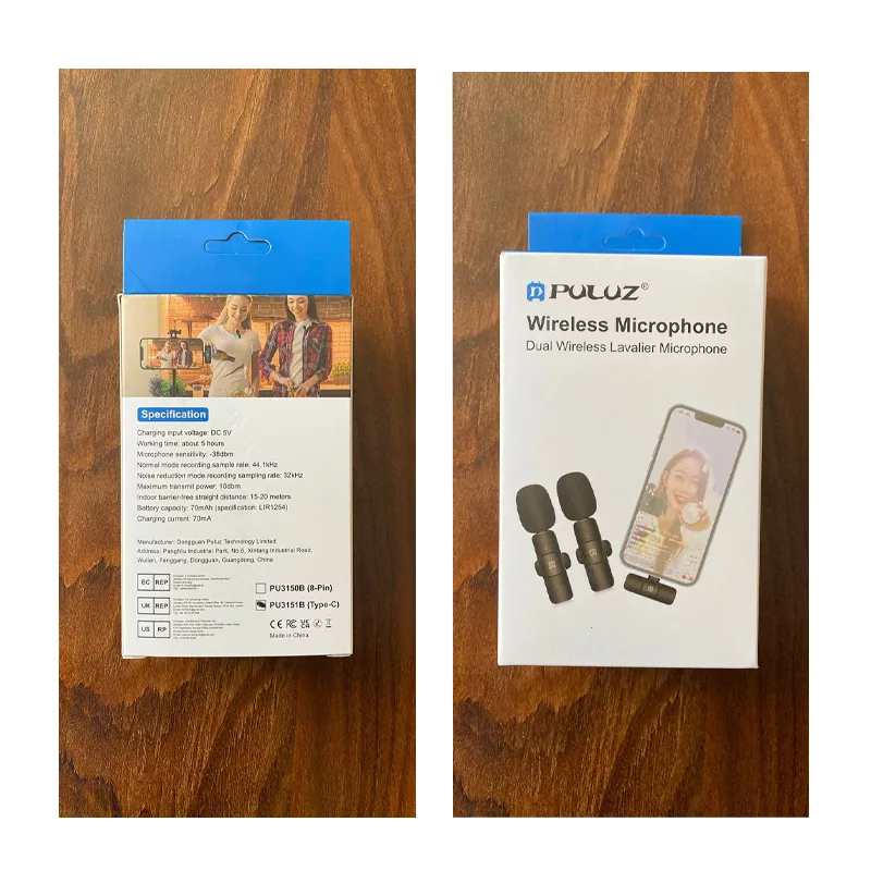 میکروفون بی‌سیم پلوز مدل PU3151B با درگاه اتصال Type-C