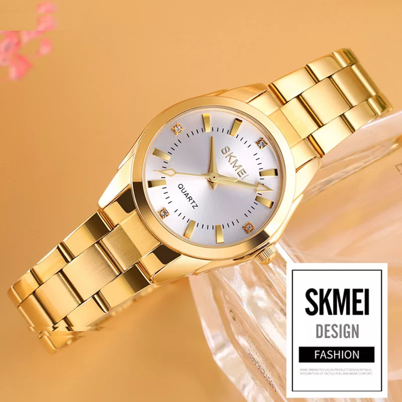 ساعت مچی عقربه ای زنانه اسکمی مدل 1620GD به همراه دستبند