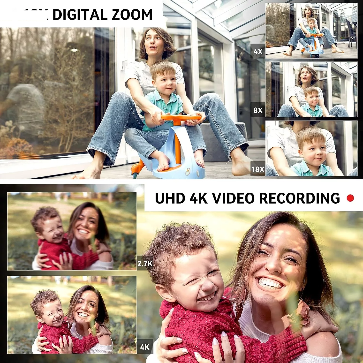 دوربین فیلم برداری مدل 4K Ultra HD 64MP Streaming 60fps With 64G SD Card