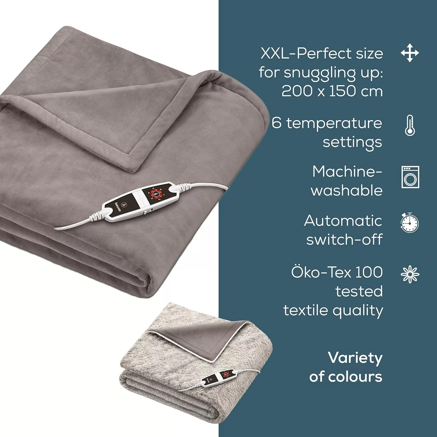 پتو برقی بیورر مدل HD150 xxl taupe