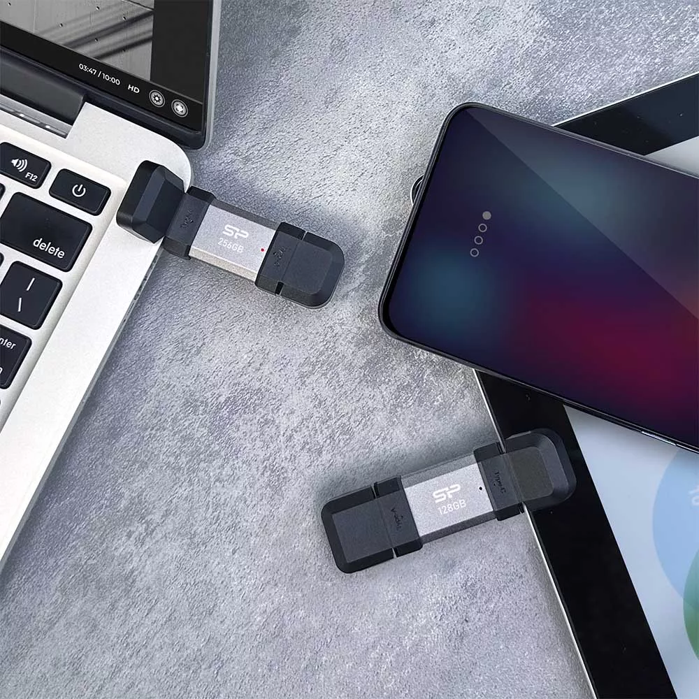 فلش مموری USB 3.2 سیلیکون پاور مدل C51 ظرفیت 256 گیگابایت