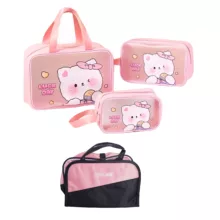 کیف لوازم آرایشی کد 0087 بسته 4 عددی