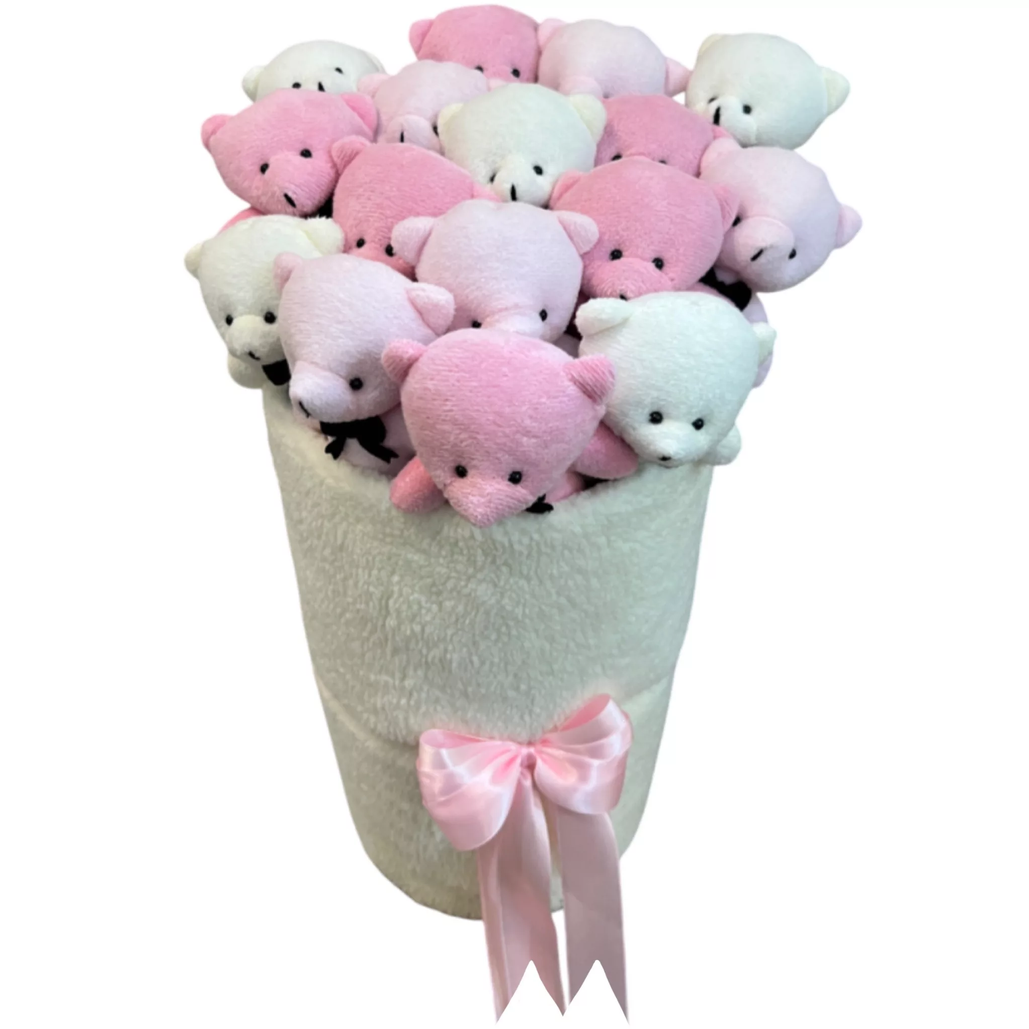 عروسک طرح دسته گل خرسی مدل بوکت ارتفاع 36 سانتی متر