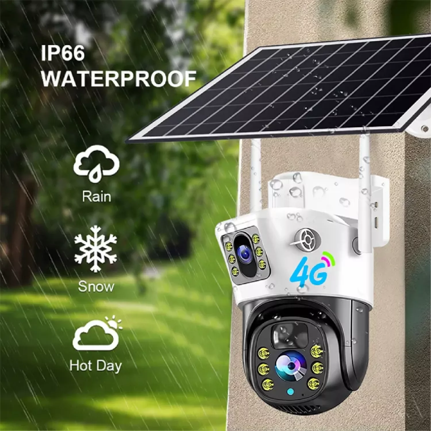 دوربین مداربسته تحت شبکه مدل سیم کارت خور کد v380 pro4g