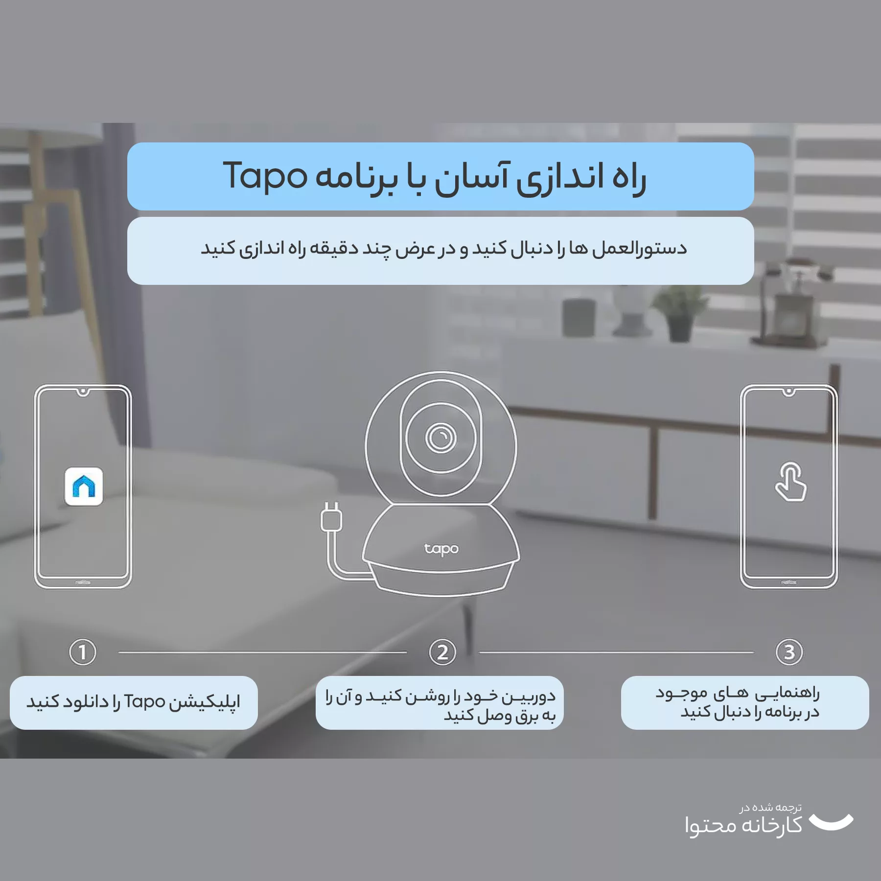 دوربین مداربسته تحت شبکه تی پی-لینک مدل pan/tilt home security wi-fi camara C200