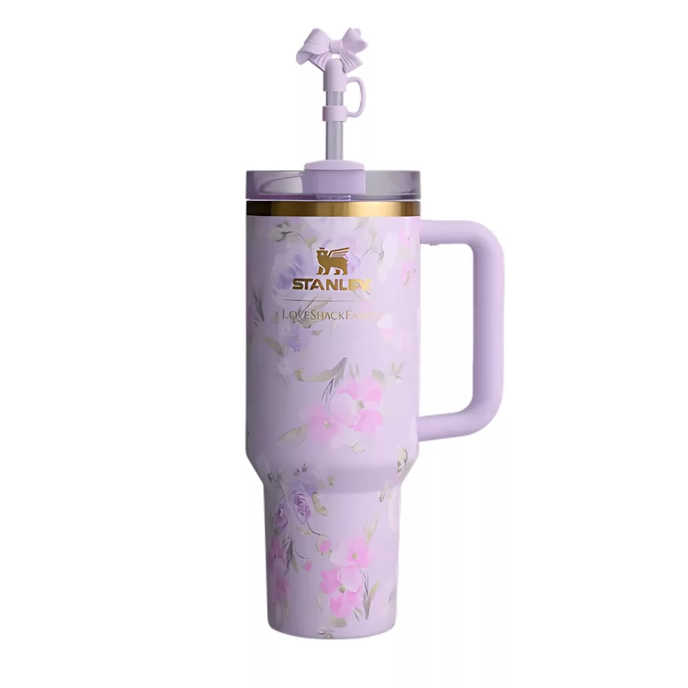 تراول ماگ استنلی مدل LoveShackFancy Holiday Quencher Limited edition گنجایش 1.18 لیتر