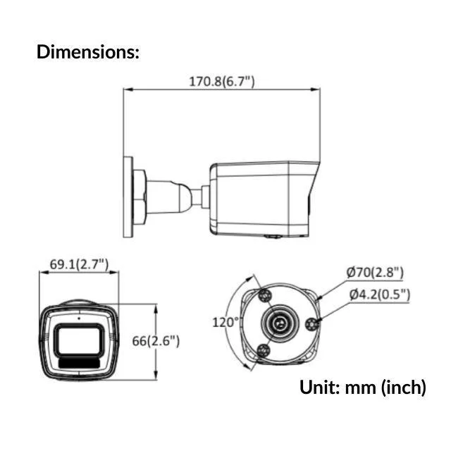 دوربین مداربسته تحت شبکه هایک ویژن مدل DS-2CD1043G2-LIU