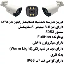دوربین مداربسته تحت شبکه رایمون مدل 5 مگاپیکسل کد 8235