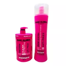 شامپو مو نانوگلوبال مدل 01 مناسب مو فر حجم 1000 میلی لیتر به همراه ماسک مو مد 01 حجم 1000 میلی لیتر