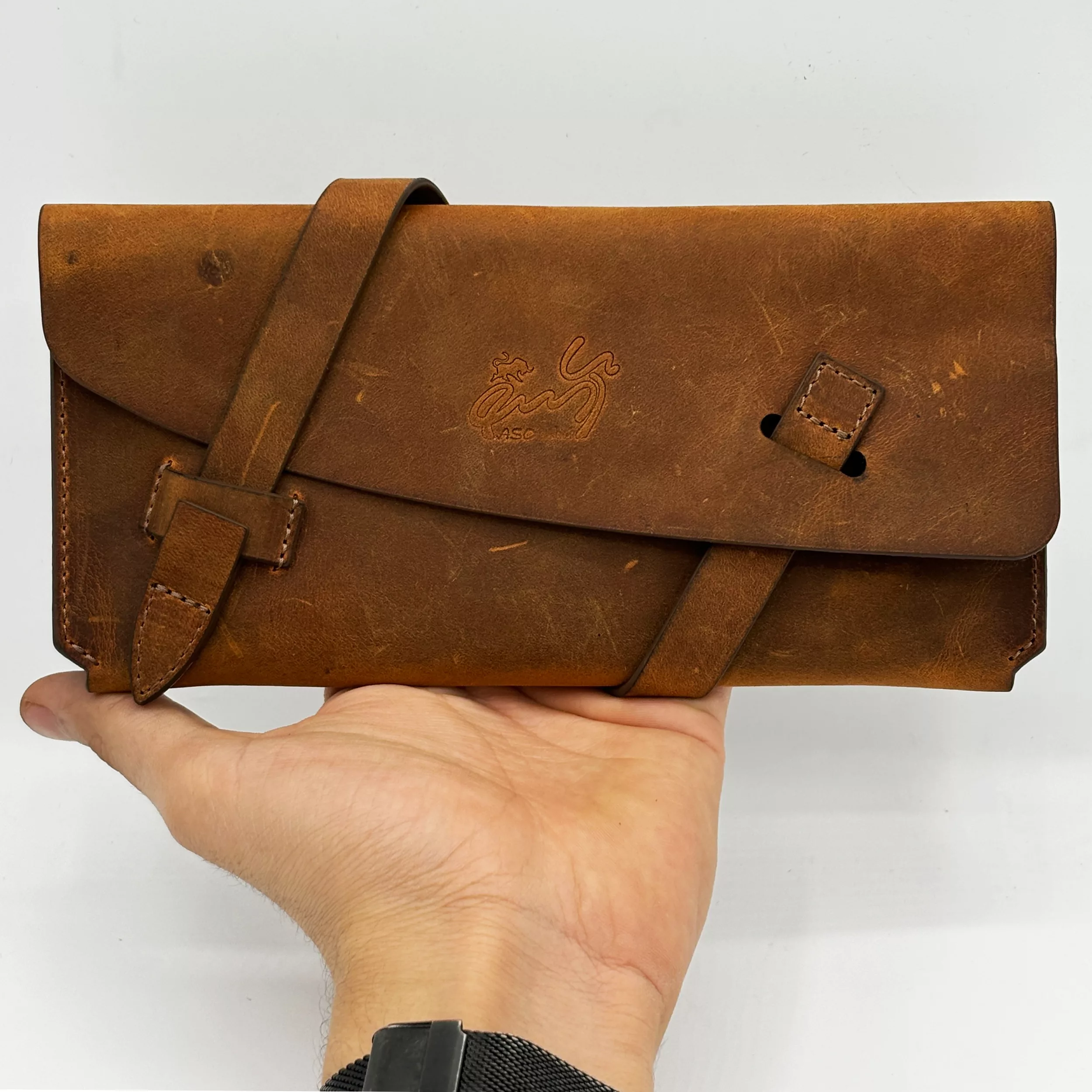 کیف پول چرم آسو مدل باراباس