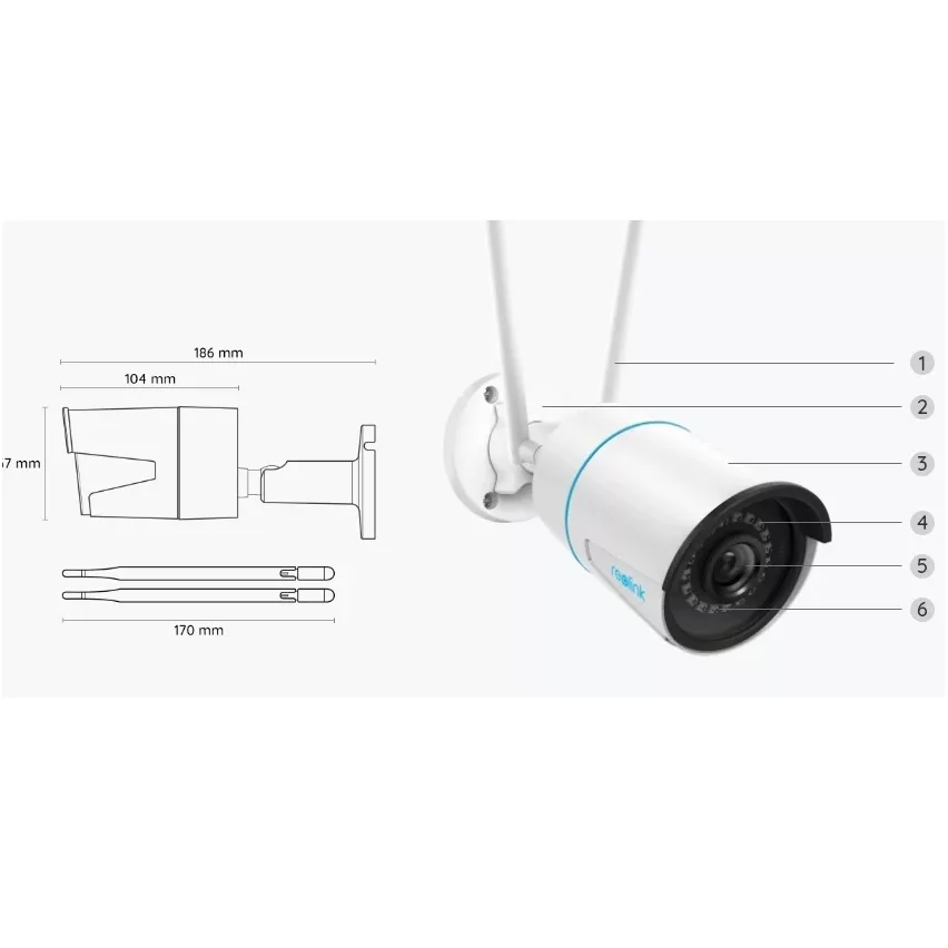 دوربین مداربسته تحت شبکه ریولینک مدل 510WA-5MP