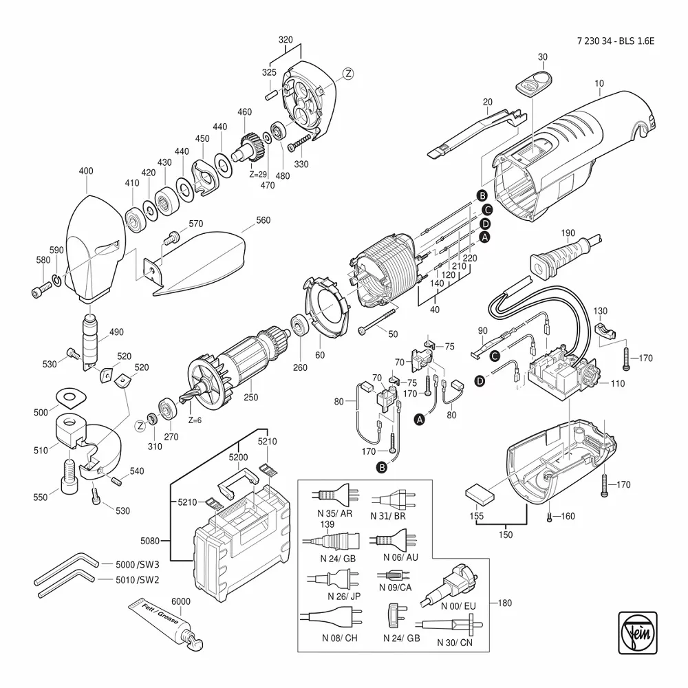 قیچی برقی فاین مدل BLS 1.6 E