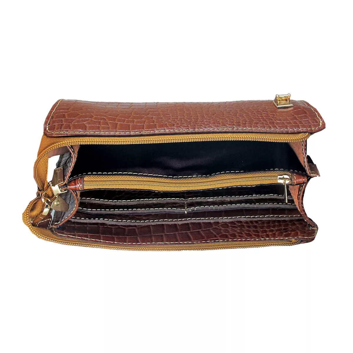 کیف رودوشی زنانه مدل چرم طبیعی کروکو