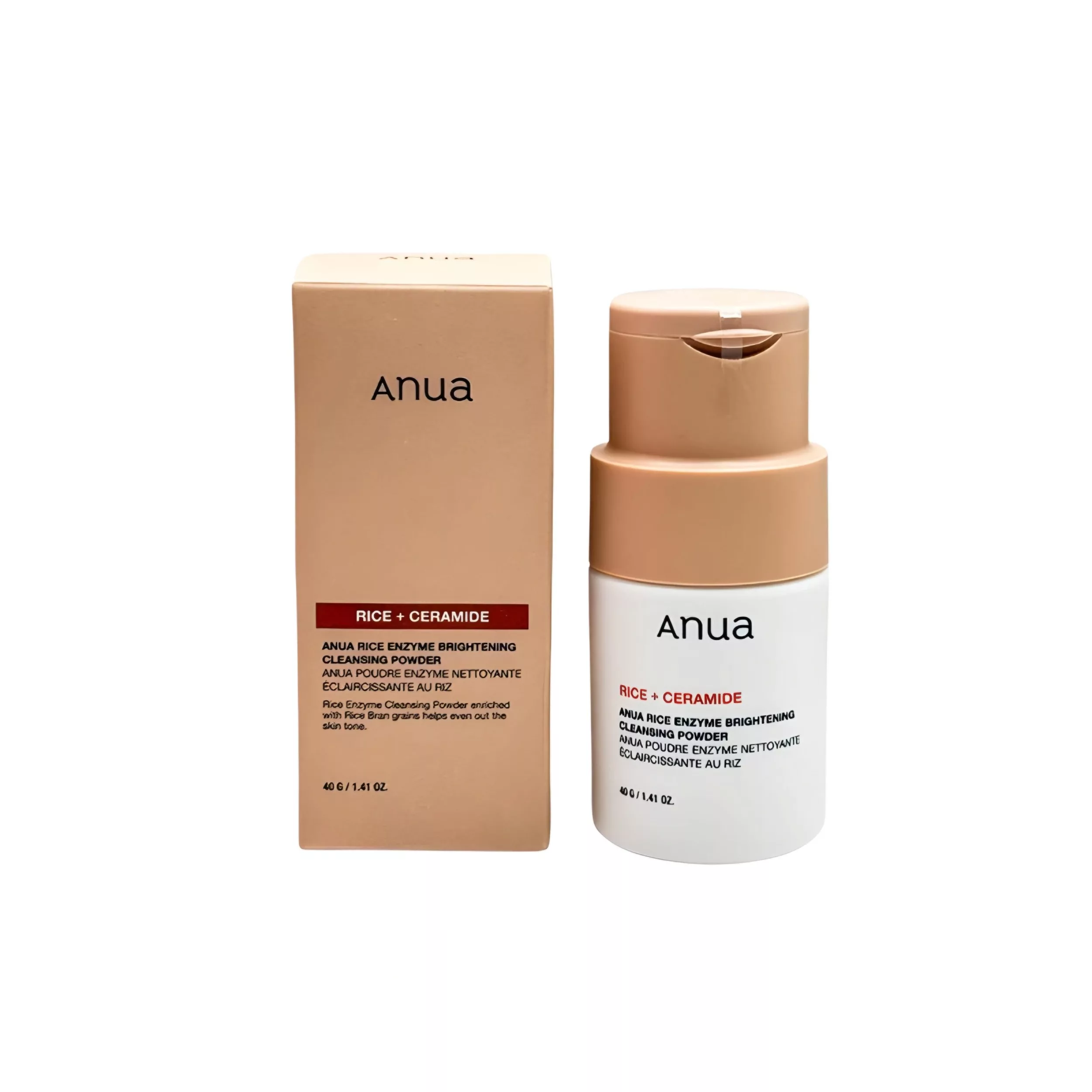 پودر لابردار ملایم و شوینده صورت آنوا مدل سرامید و عصاره برنج مناسب برای انواع پوست وزن 40 گرم