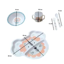 ظرف غذا کودک طرح شیر مجموعه 5 عددی