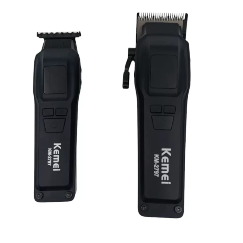 ماشین اصلاح موی سر و صورت شارژی کیمی مدل KM-2797-plus بسته 2 عددی