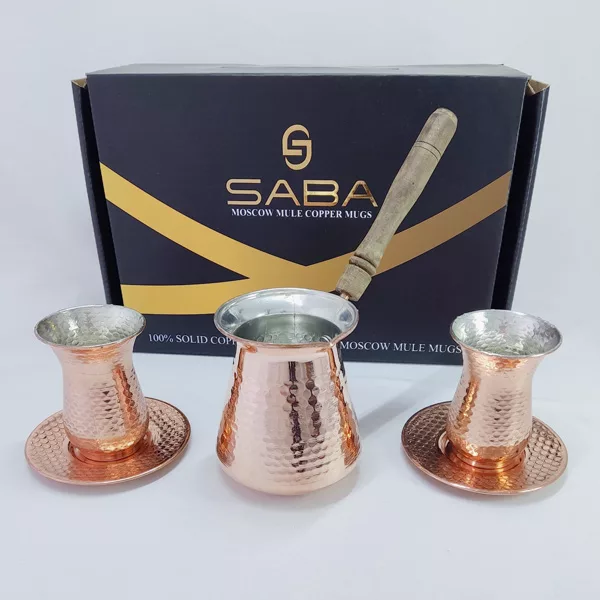 ست هدیه مدل قهوه خوری مسی کد HS66
