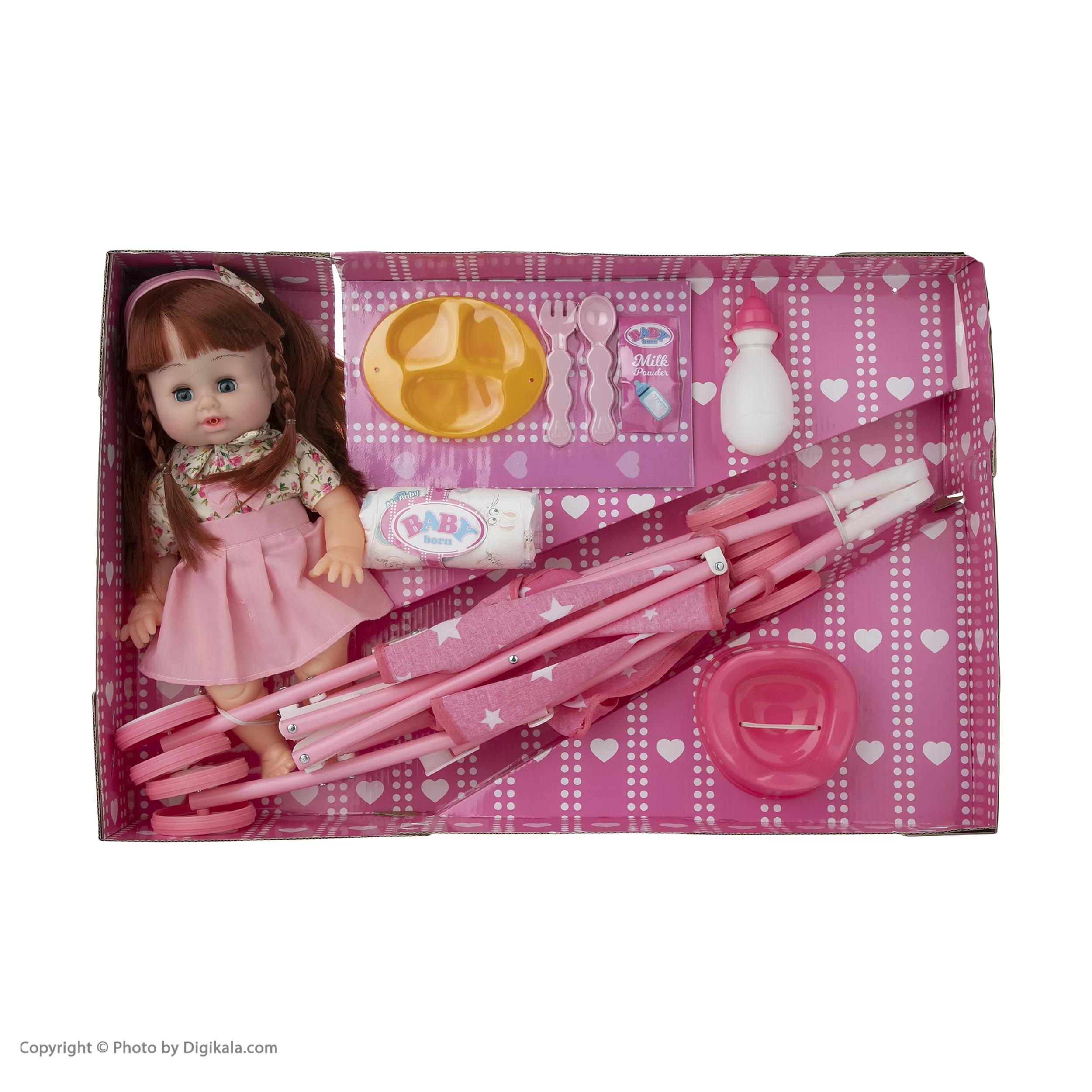 عروسک بیبی بورن طرح نوزاد مدل VSD20-1 ارتفاع 35 سانتی متر