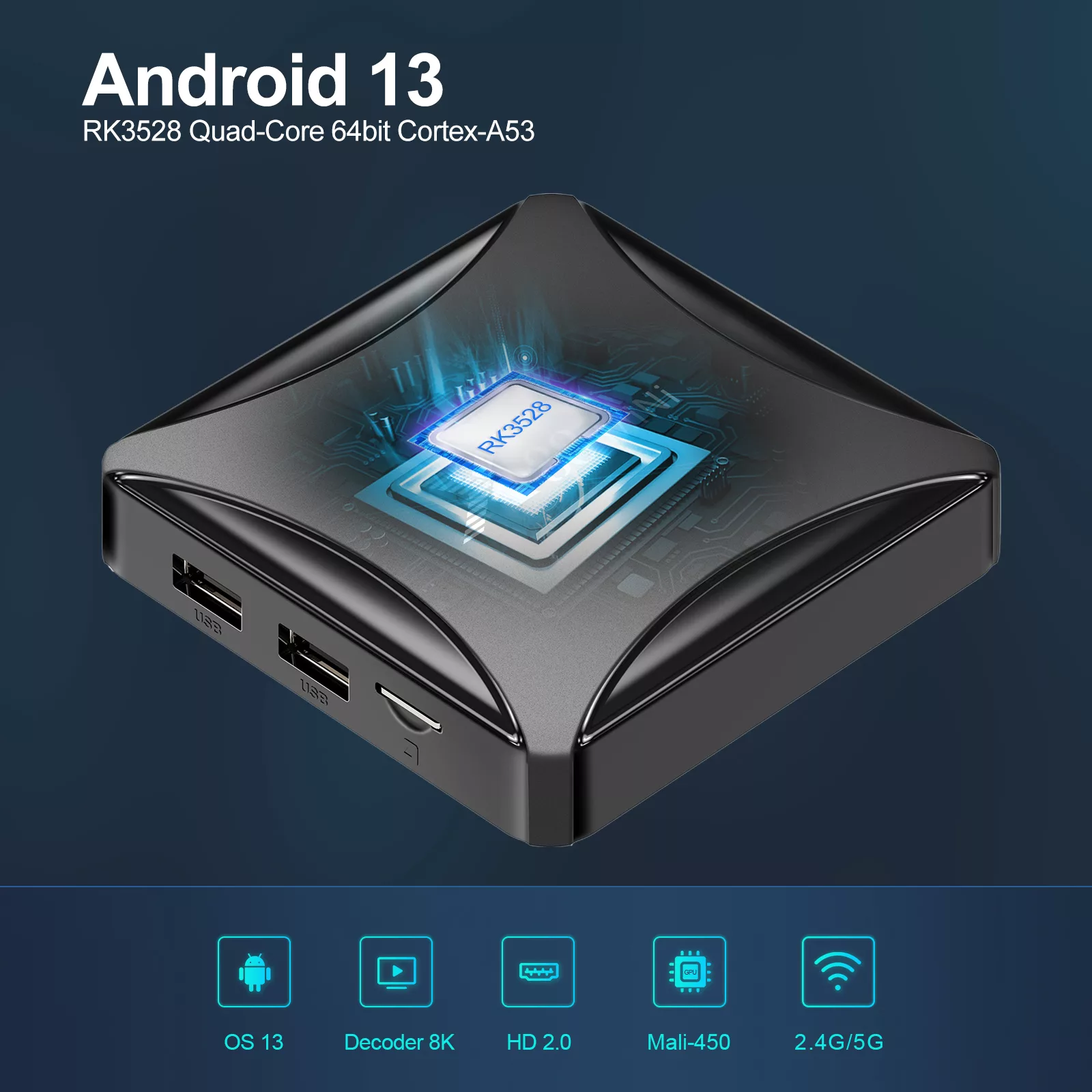 اندروید باکس ایکس88 مدل Mini 13 8k 4/32GB