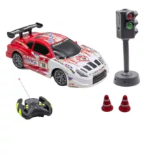 ماشین بازی کنترلی ناب سل مدل نیسان جی تی آر مسابقه ای شارژی همراه با چراغ و علائم رانندگی کد NISSAN G.T.R NAAB008A