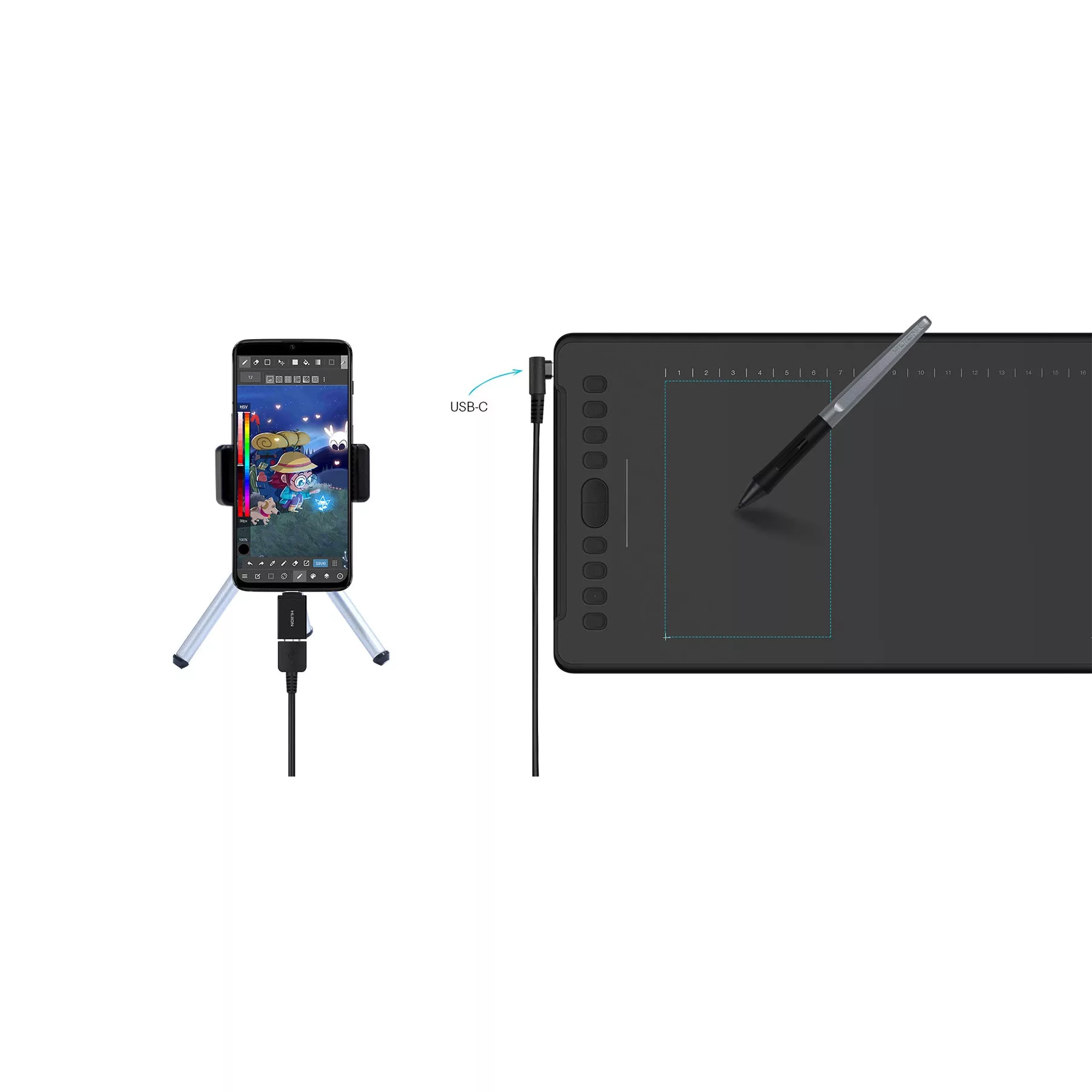 تبلت گرافیکی هوئیون مدل H1161 به همراه قلم نوری