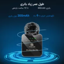 میکروفن یقه ای پلوز مدل wireless Lavalier Dual Lightning